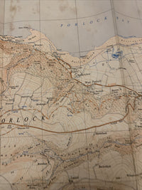 Porlock Somerset Ordnance Survey 2 And A Half Inch Map 1:25000 - 1962 Sheet SS84