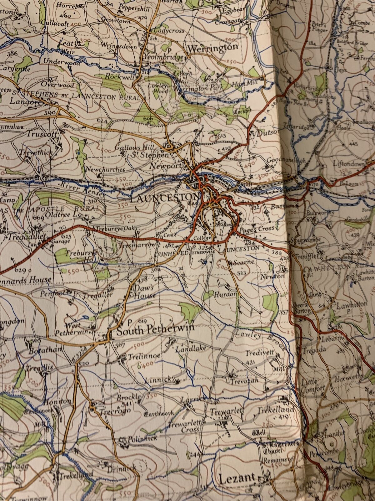 BODMIN & LAUNCESTON Ordnance Survey Sixth Edition One inch 1946 Sheet 186 Paper