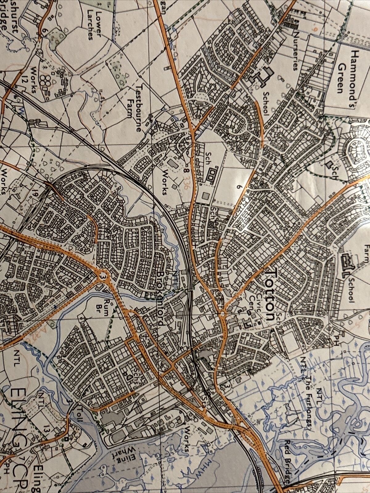 TOTTON & Part Of NEW FOREST Pathfinder Ordnance Survey SU21/31 1:25000 1980