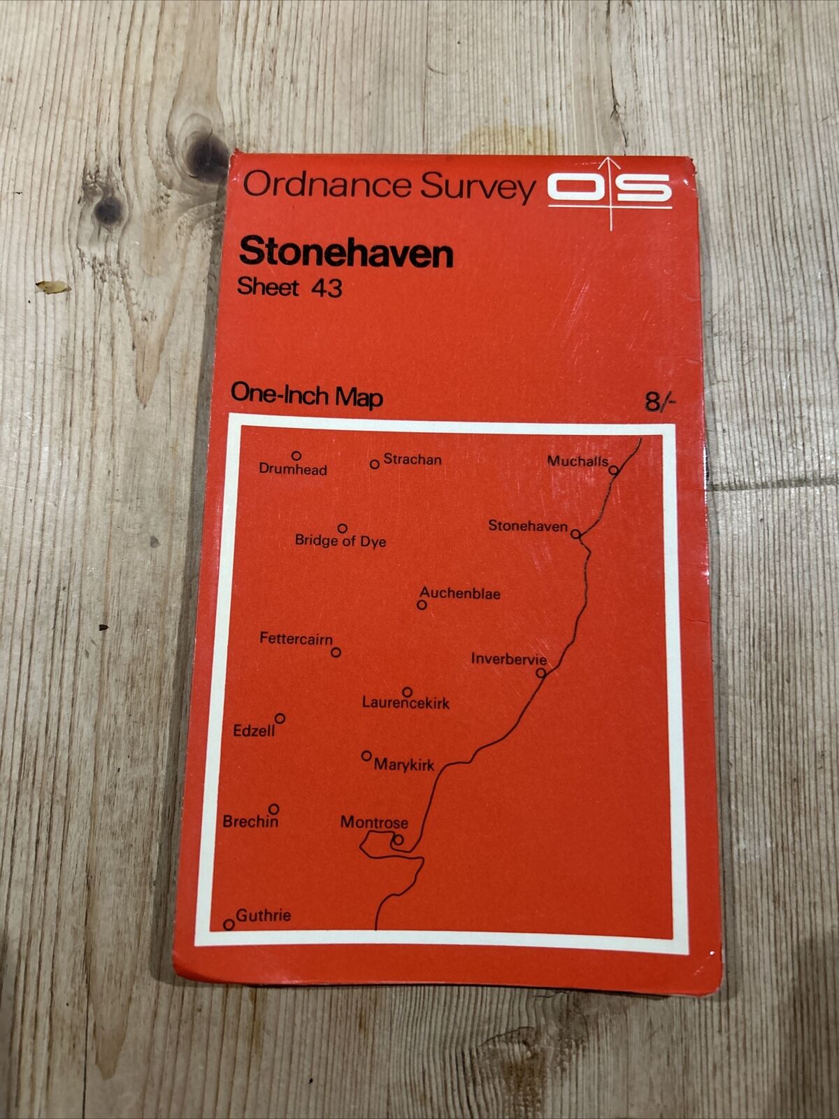 STONEHAVEN Ordnance Survey One Inch Sheet 43 1969 Brechin St Cyrus