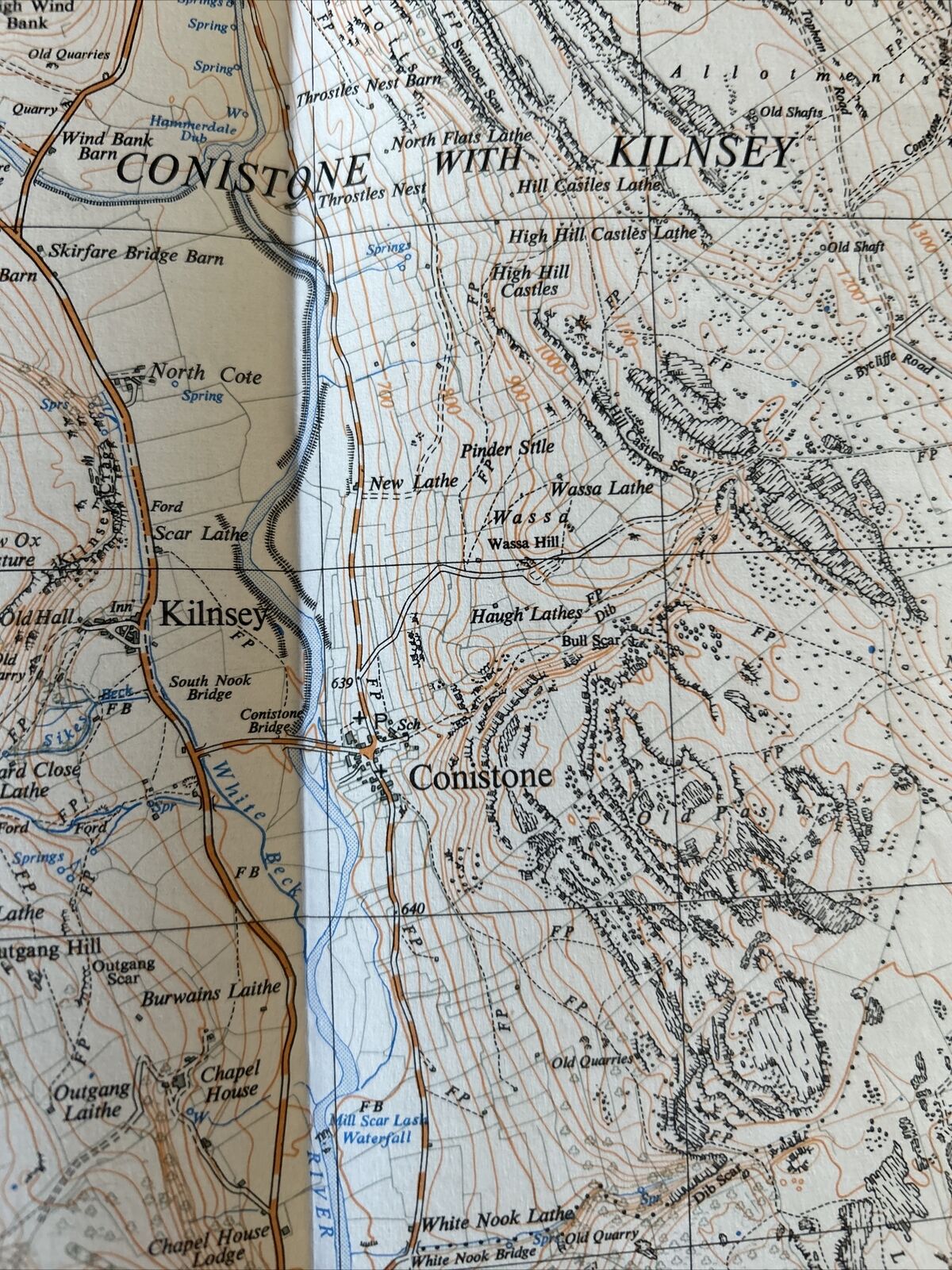 CONISTONE Theshfield Ordnance Survey 1:25,000 First Series 1957 Sheet SD96