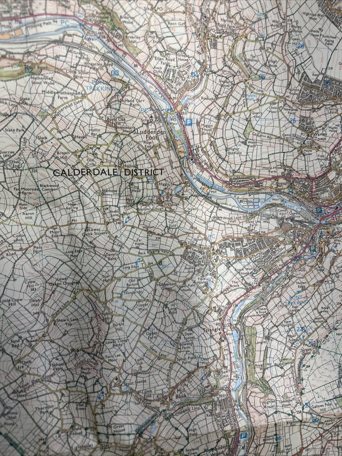 SOUTH PENNINES - Ordnance Survey Outdoor Leisure Map 1984 Blackburn Haworth