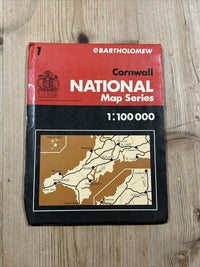 CORNWALL Bartholomew National Map Series No 1 1978 See Photos Fowey