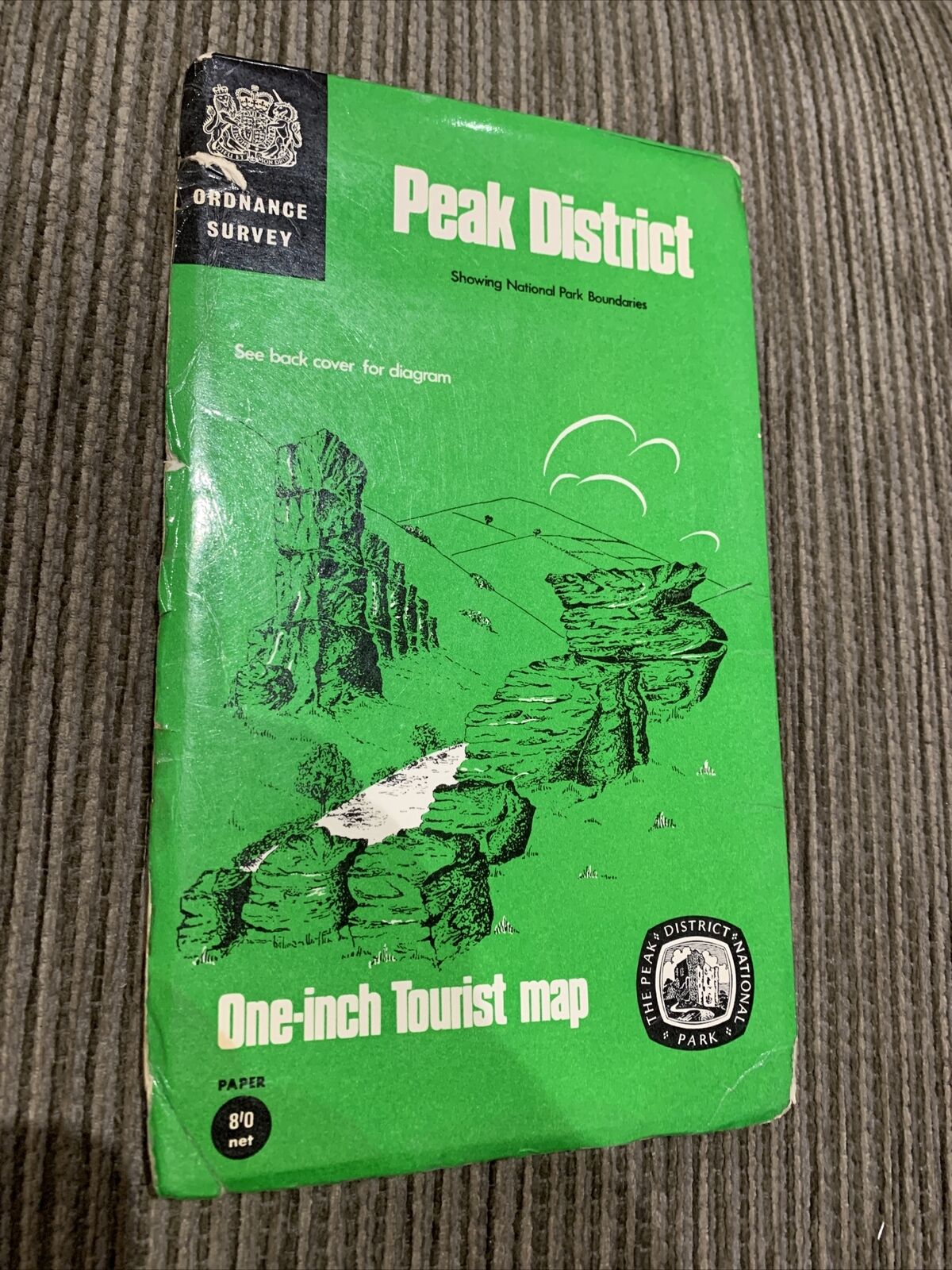 Ordnance Survey - One Inch Tourist Map PEAK DISTRICT 1963