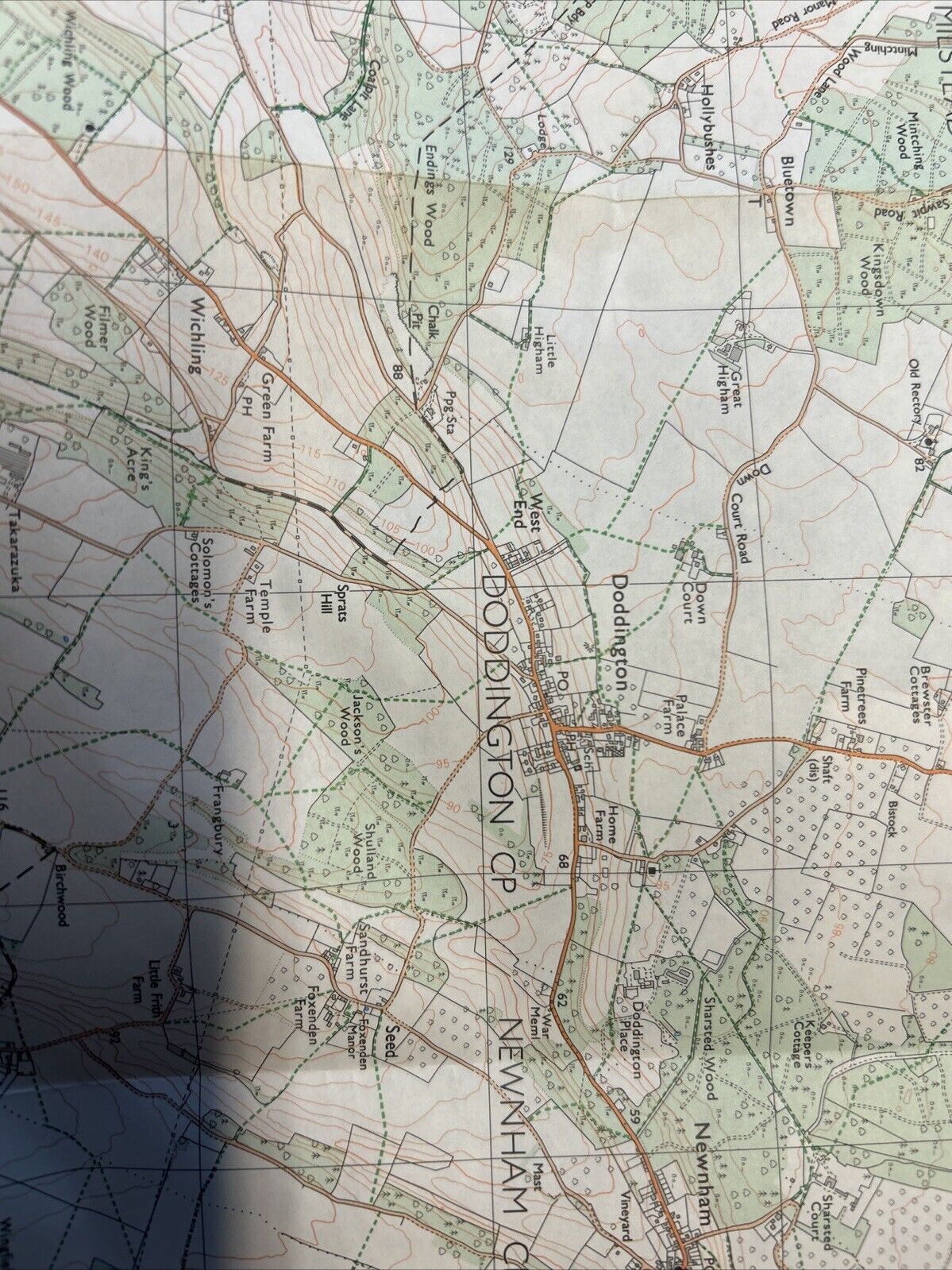 HARRIETSHAM Ordnance Survey Pathfinder 1210 Sheet TQ85/95 1992 Stockers Head