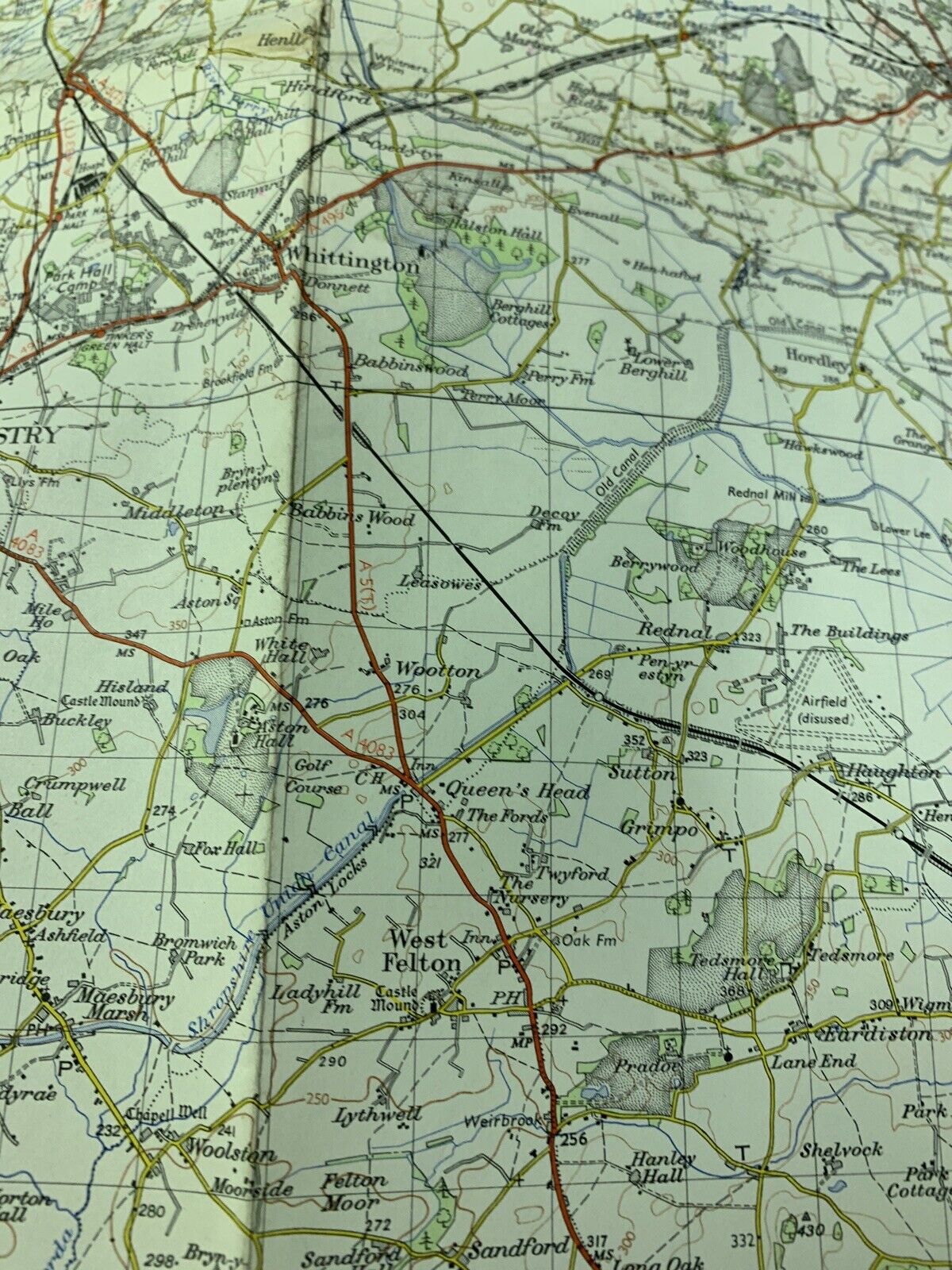 Shrewsbury - Ordnance Survey Seventh Series One Inch Map 1961 Sheet 118