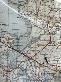 ANGLESEY - Ordnance Survey Cloth 6th Series 1-inch 1947 Sheet 106 Holyhead