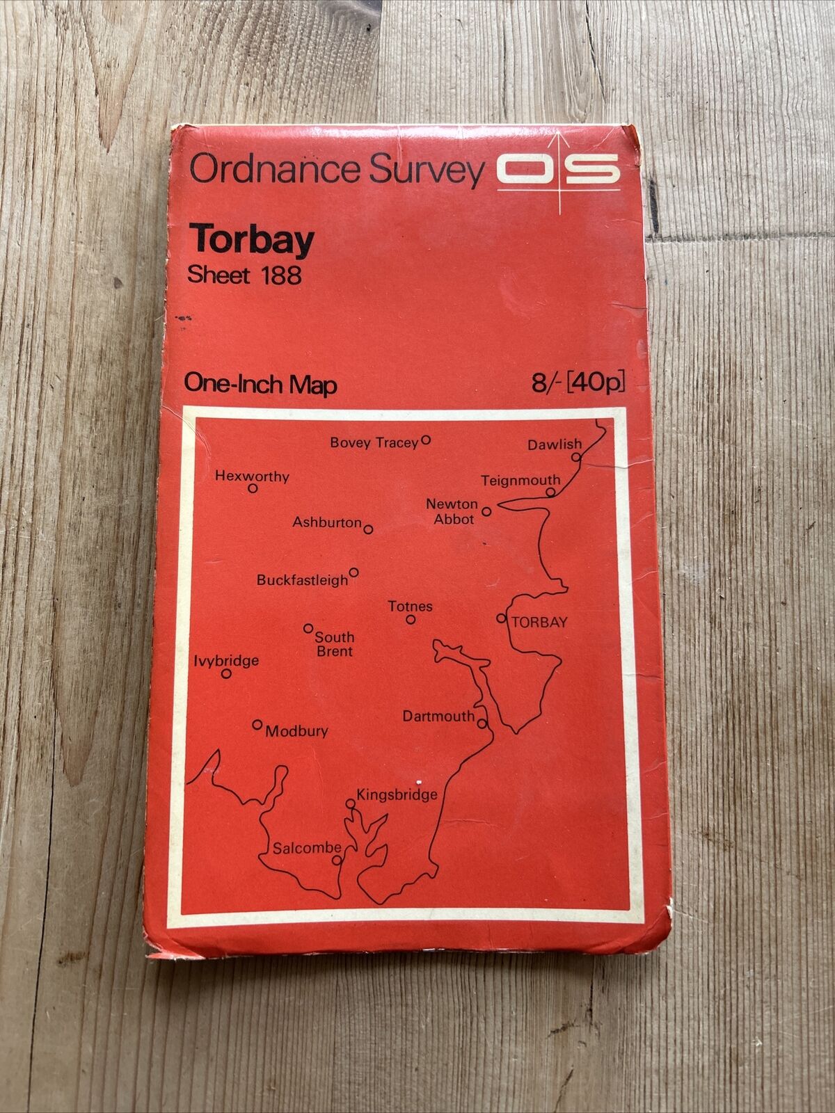 TORBAY Ordnance Survey One Inch Sheet 188 Good Condition 1968 Salcombe Dawlish