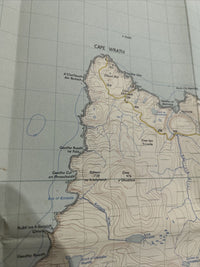 CAPE WRATH Ordnance Survey Paper Map 1959 Seventh Series Sheet 9 Loch Eriboll