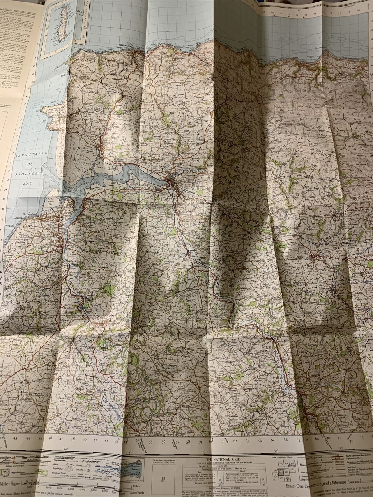 BARNSTABLE Ordnance Survey Sixth Edition One inch 1946 Sheet 163 Paper Cornwall