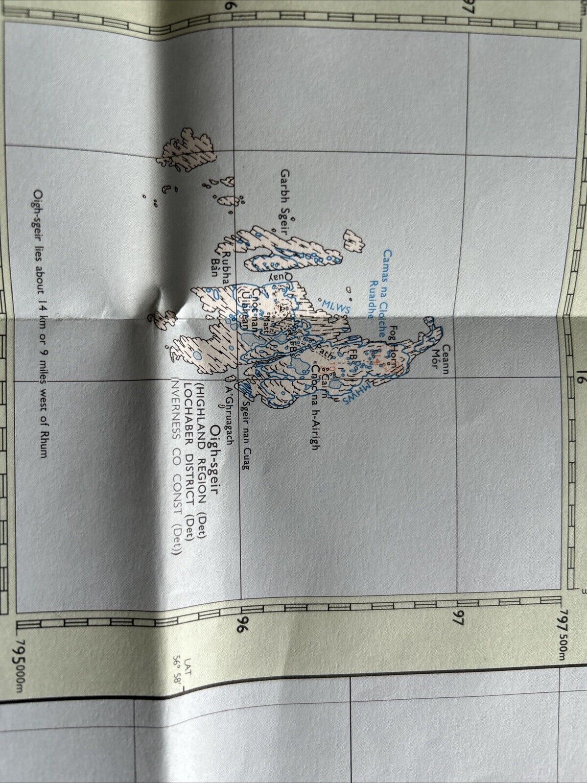 EIGG MUCK & RHUM South Ordnance Survey Map Pathfinder 261 1988