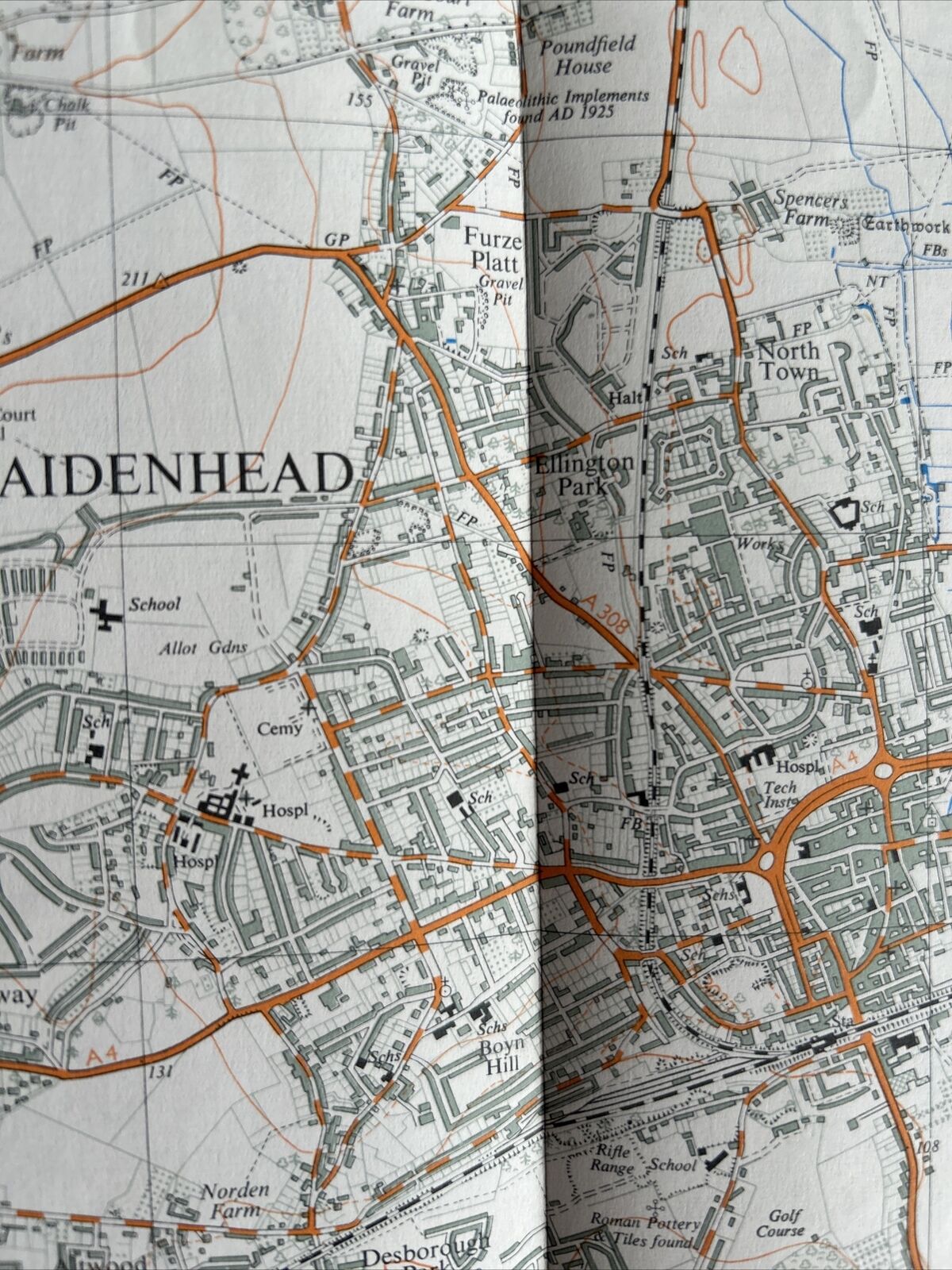 MARLOW Maidenhead Ordnance Survey 1:25,000 First Series 1965 Sheet SU88