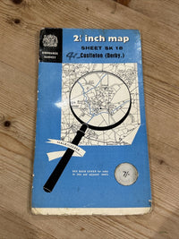 CASTLETON Derbys Ordnance Survey Sheet SK18  2 & Half Inch MAP 1951 Edale