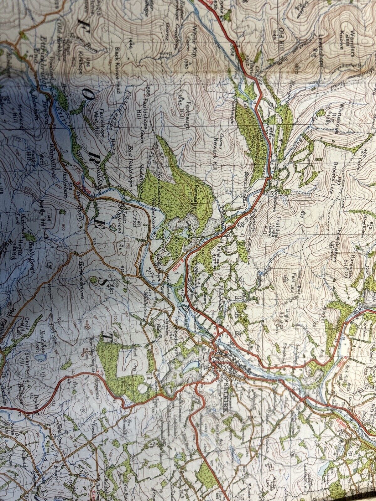 PEEBLES & GALASHIELS Scotland Ordnance Survey One Inch Sheet 80 Popular 1945