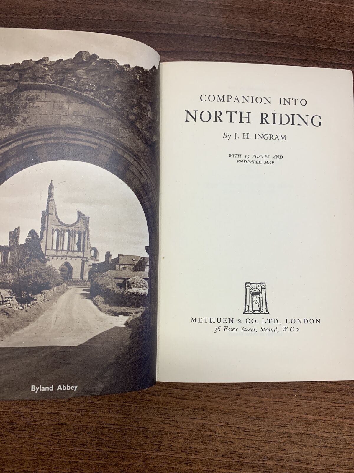 COMPANION INTO NORTH RIDING - JH Ingram hardback dust jacket  1952 first Ed 