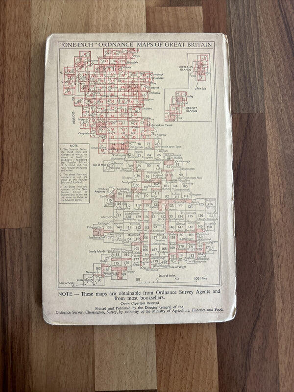 SOUND OF MULL Ordnance Survey Seventh Series Paper One inch 1956 Sheet 45 Ulva