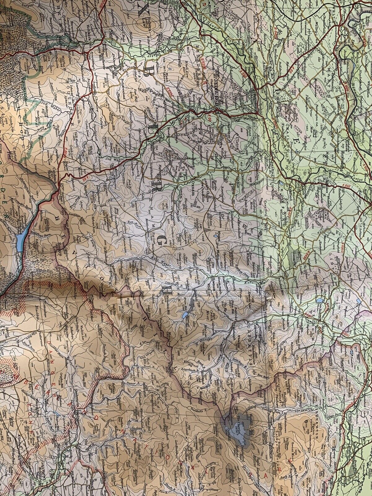 TWEEDDALE Bartholomew Half Inch Map No 41 - 1969