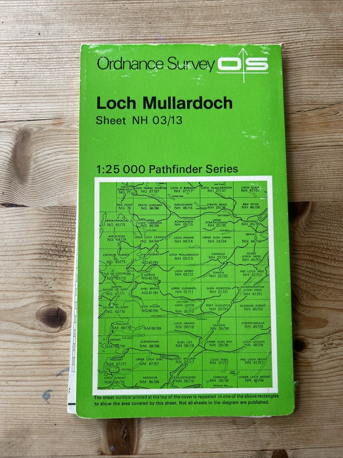 LOCH MULLARDOCH Ordnance Survey Map Pathfinder NH 03/13 1976 Killilan Forest