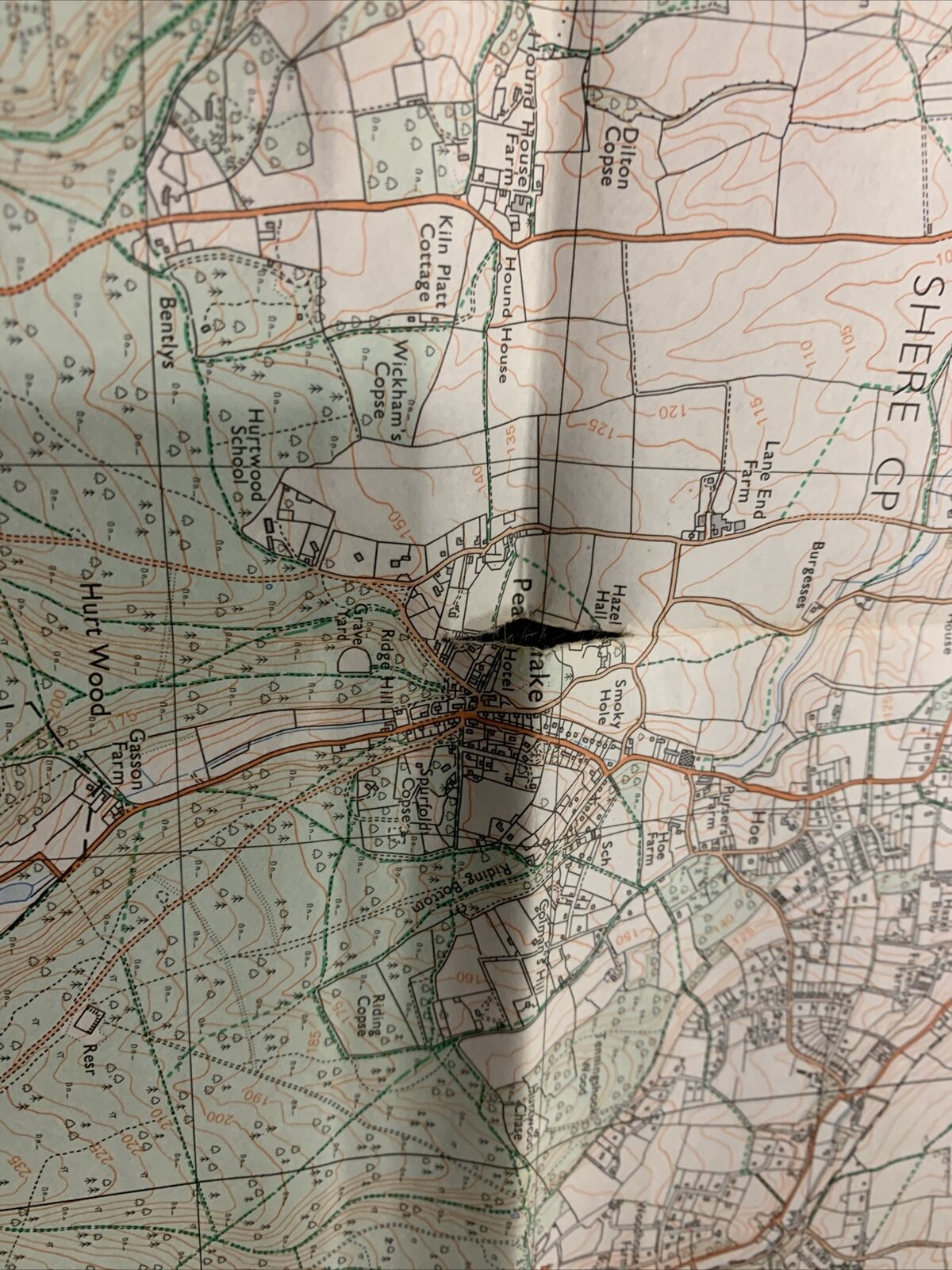 DORKING Ewhurst Shere Ordnance Survey Map Pathfinder - 1981 TQ04/14