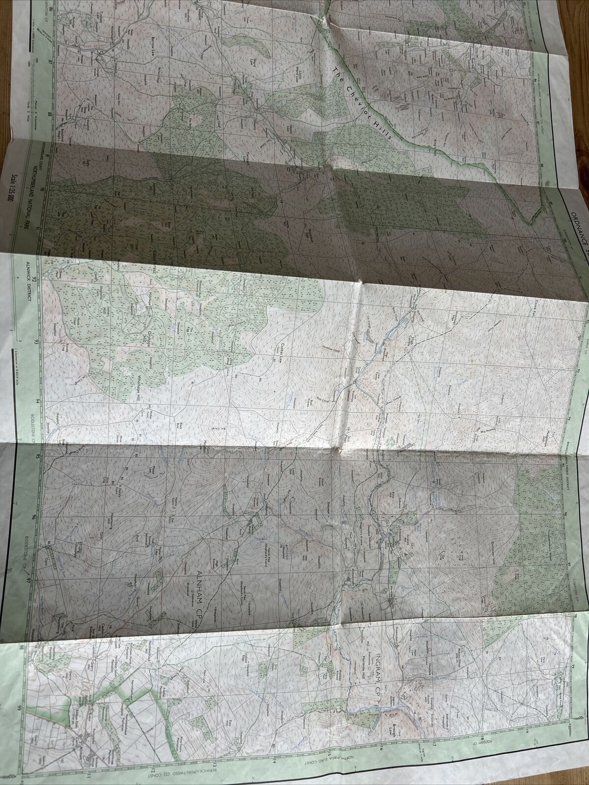 The CHEVIOT HILLS CENTRAL Pathfinder Ordnance Survey NT81/91 1:25000 1986