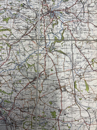 DURHAM Ordnance Survey Cloth One Inch Map 1947 Sixth Edition Sheet 85 Dissected