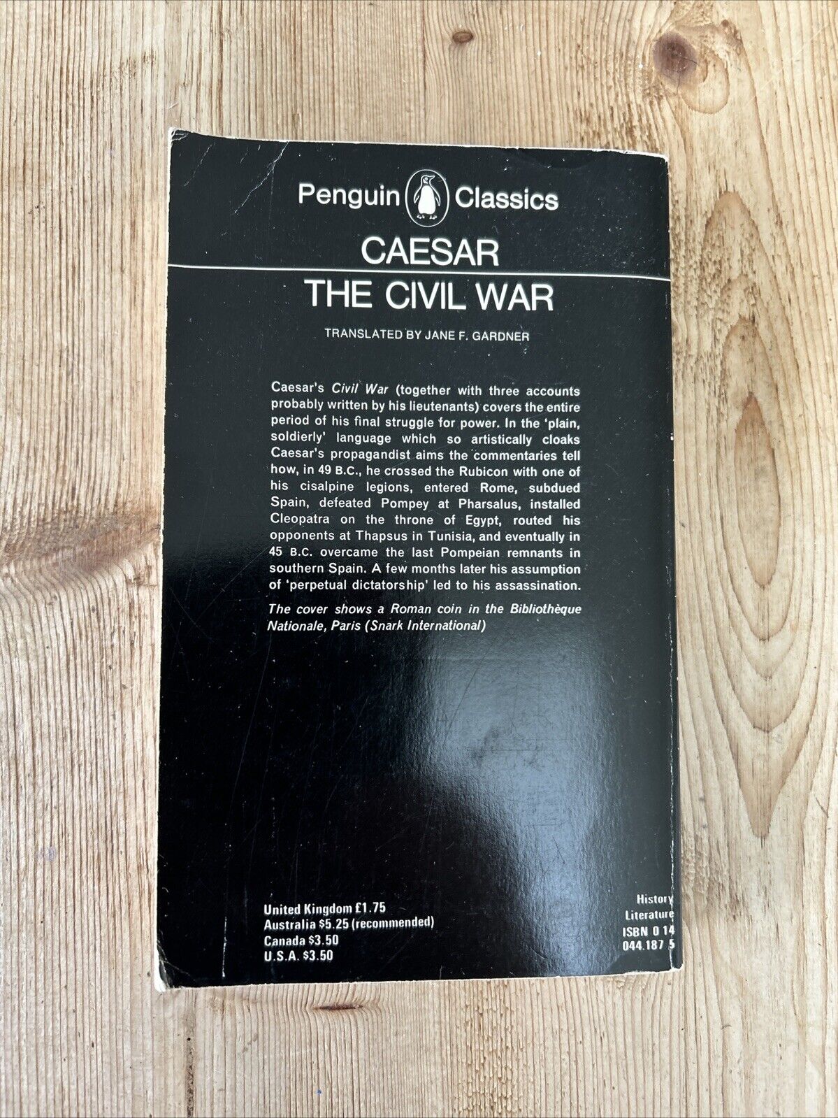 THE CIVIL WAR Caesar - Penguin Classics 1980 Good Condition