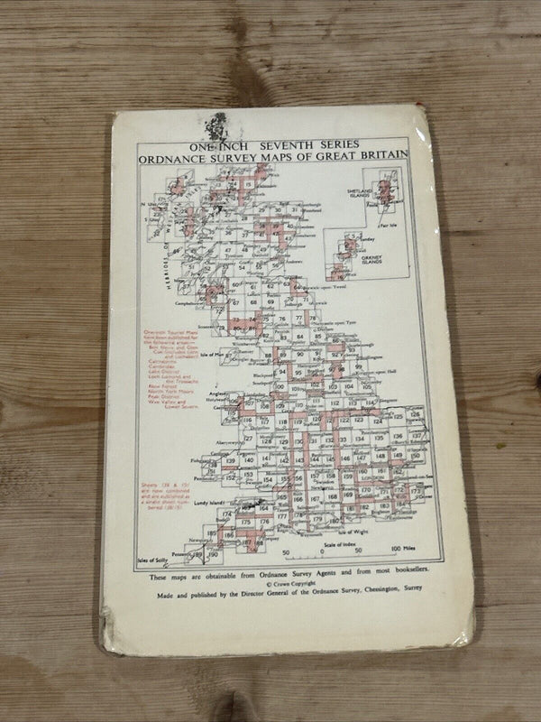 LAIRG Ordnance Survey Seventh Series Paper One inch 1958 Sheet 14 Loch Naver