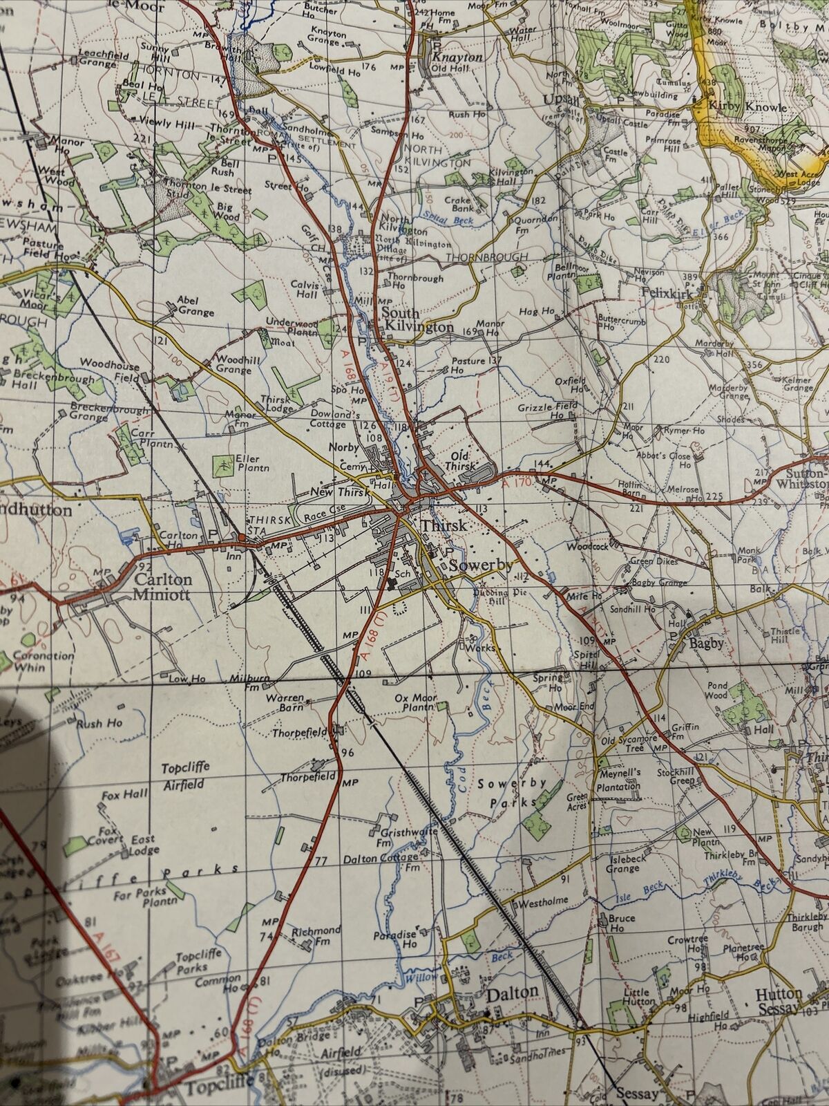 RIPON Ordnance Survey Seventh Series  One Inch 1962 Sheet 91 Northallerton