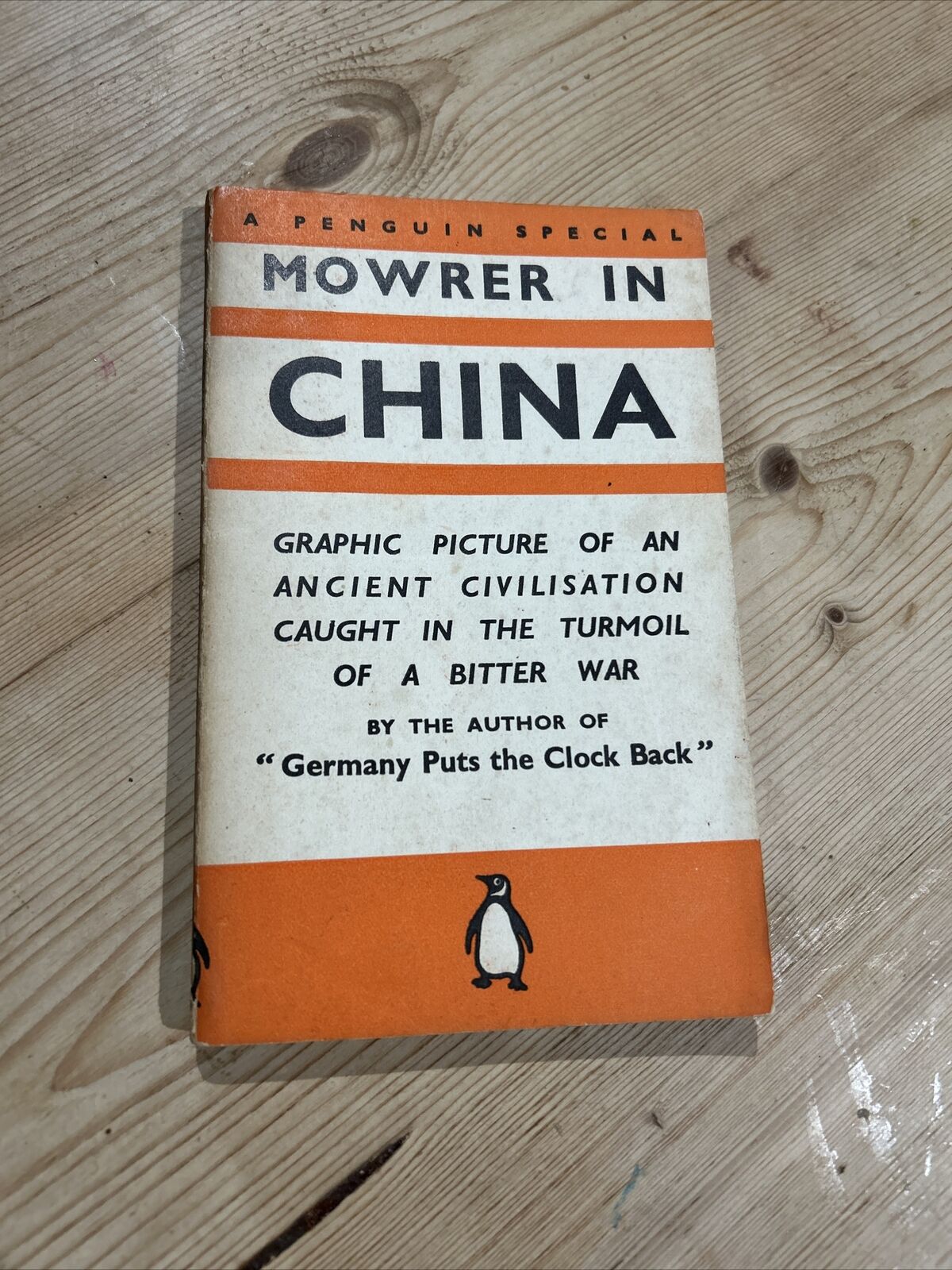 MOWRER IN CHINA - Mowrer - Penguin Special S14 1938 Map History