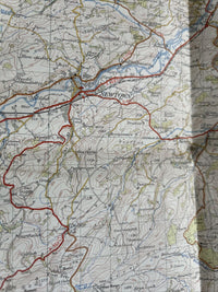 MONTGOMERY & LLANDRINDOD WELLS Ordnance Survey Paper Map 1952 7th Series No 128