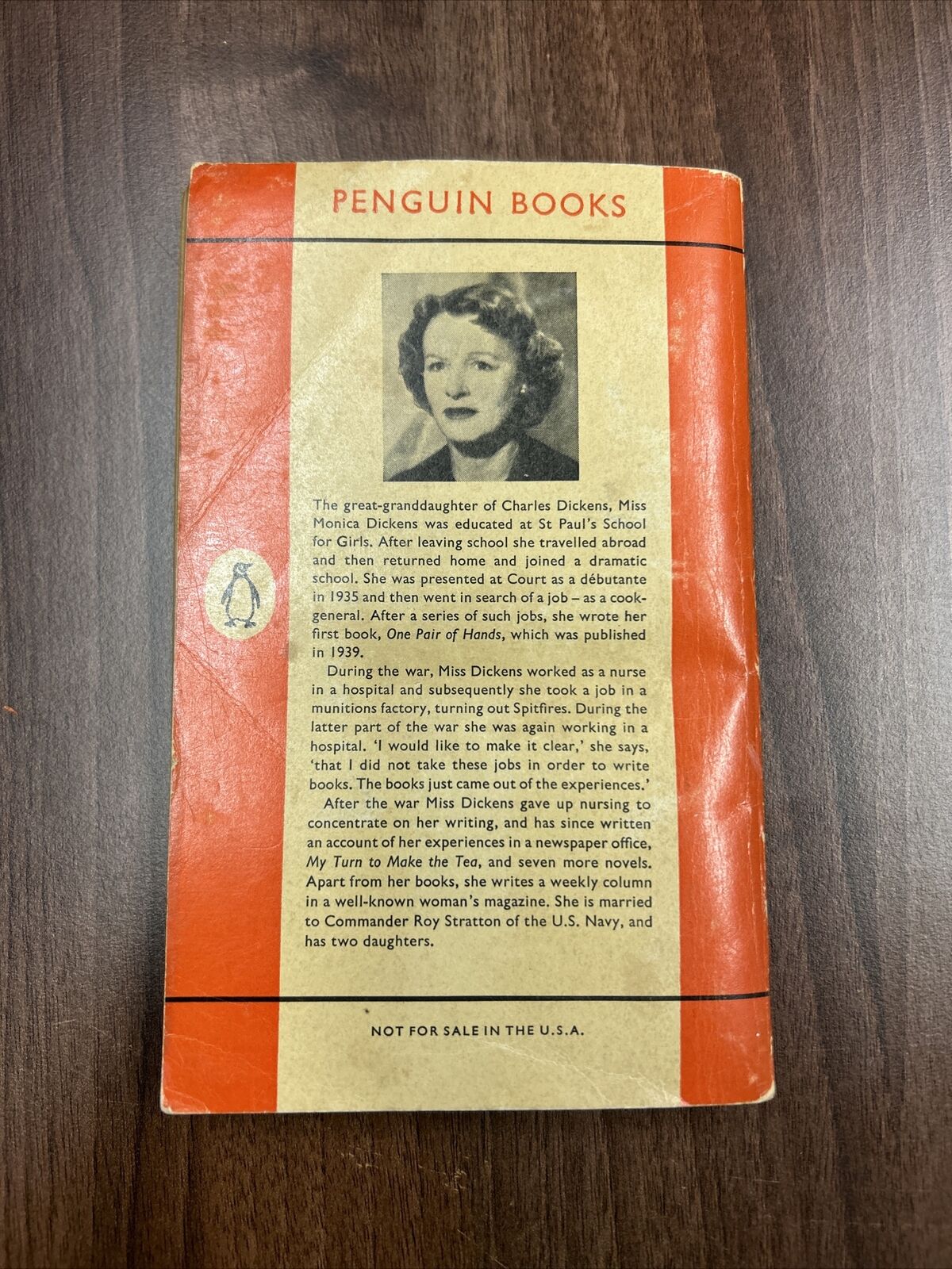 THE ANGEL IN THE CORNER Monica Dickens Penguin Books No 1447 1960 First Edition