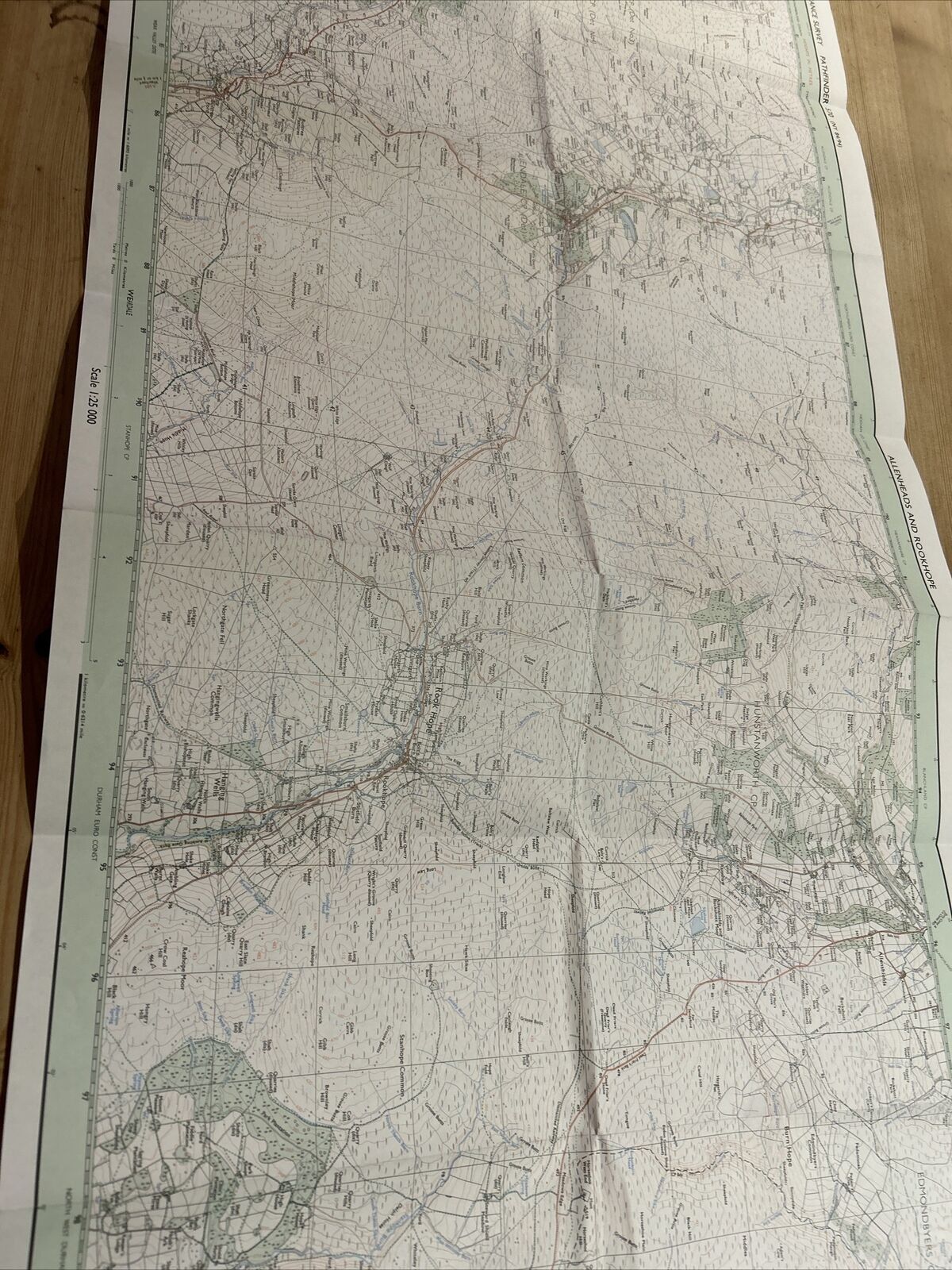 ALLENHEADS & ROOKHOPE Pathfinder Ordnance Survey 1:25000 1982 No 570 Copthill