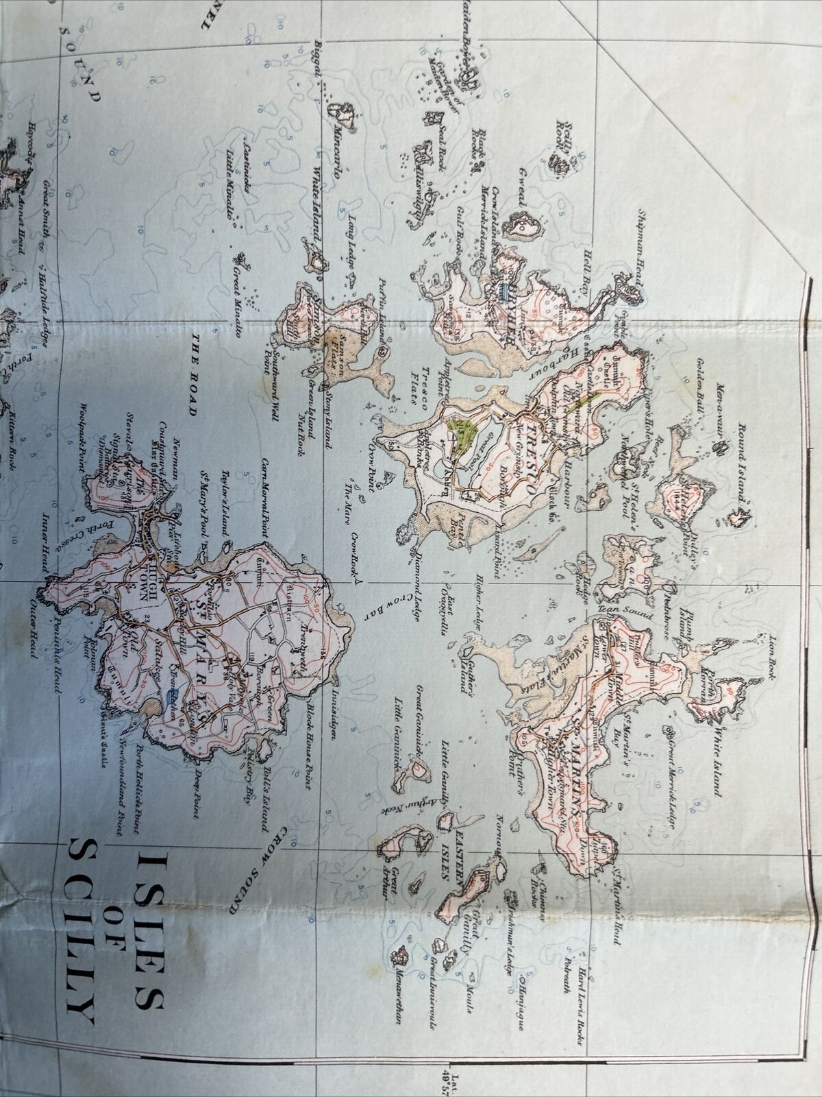 LANDS END & LIZARD No 146 Ordnance Survey Popular One Inch Cloth Map 1919