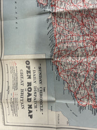 THE OPEN ROAD Illustrated Many Fold Out Maps Also UK map 1940s?