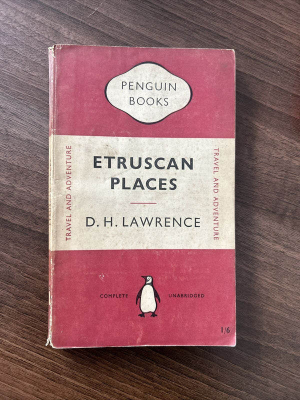 ETRUSCAN PLACES D H Lawrence Penguin Travel Pink No 756 1950