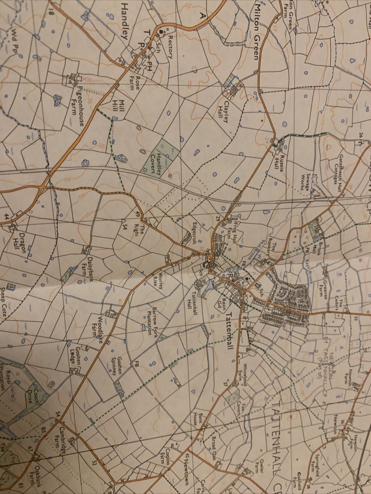 FARNDON HOLT & TATTENHALL Pathfinder Ordnance Survey Sheet SJ45/55 1:25000 1978