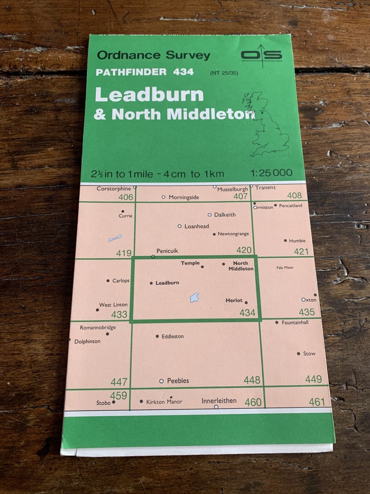 LEADBURN & NORTH MIDDLETON Ordnance Survey Map Pathfinder 434 NT25/35 1988