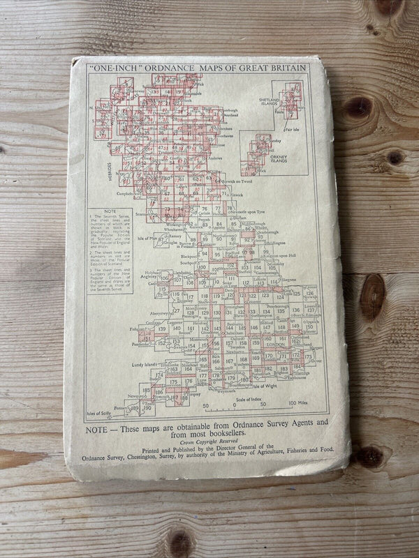 BRISTOL & STROUD Ordnance Survey CLOTH Seventh Series Map 1 Inch 1953 Sheet 156