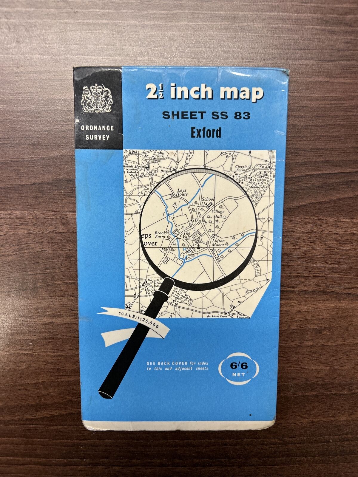 EXFORD - Ordnance Survey 2 & Half Inch Sheet SS83 1962 Withypool