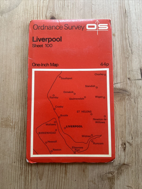 LIVERPOOL Ordnance Survey One Inch Map Sheet 100 Good Condition 1966 Wirral