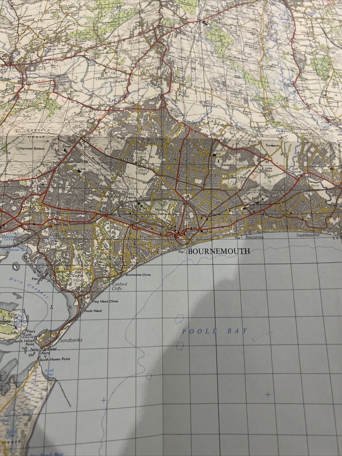 BOURNEMOUTH No 179 1960 Paper Seventh Series Ordnance Survey One Inch Map Poole