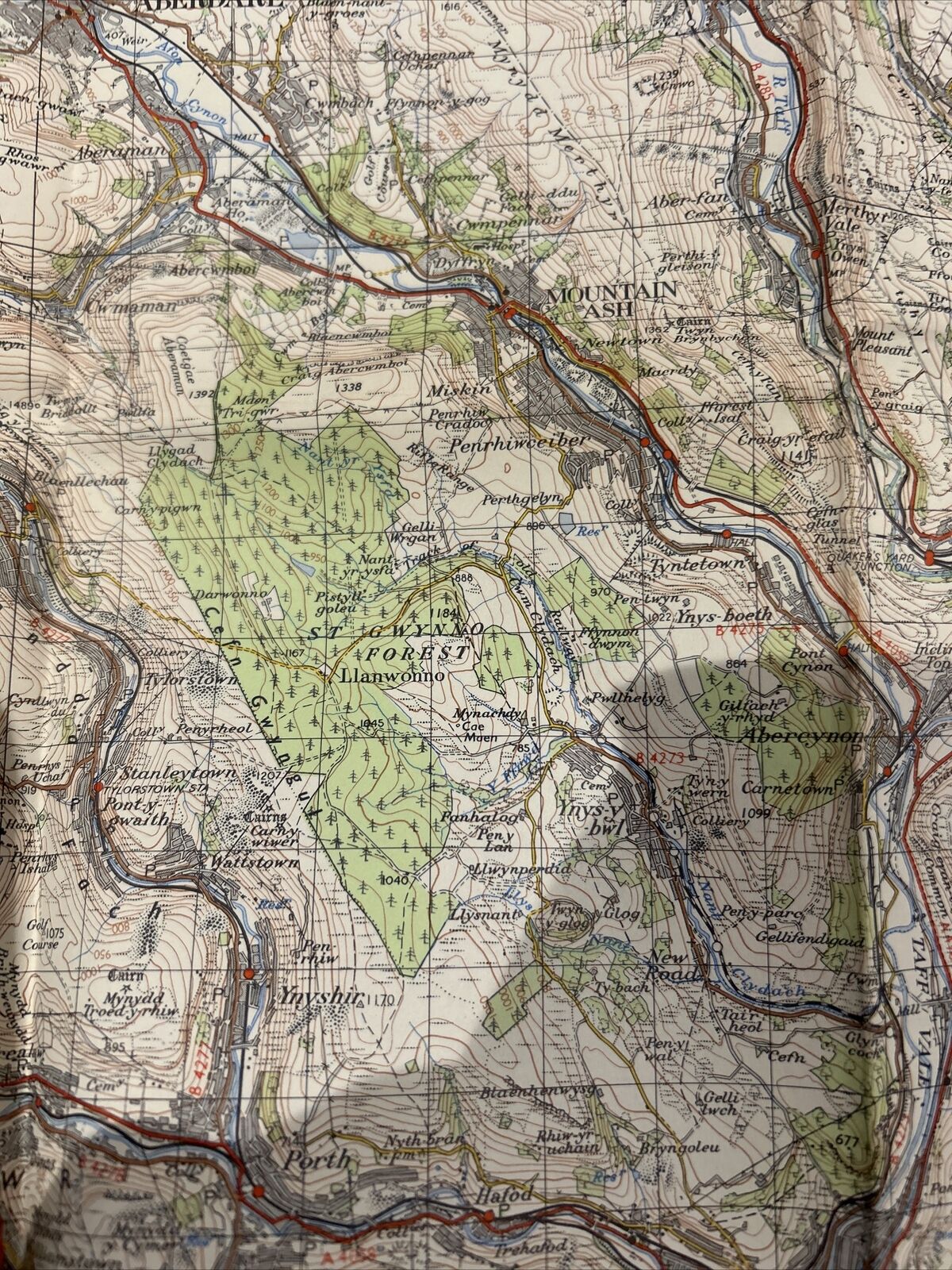 CARDIFF Ordnance Survey One Inch Map 1956 Seventh Edition Sheet 154 Bridgend