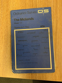 The Midlands  - Ordnance Survey Map Quarter Inch Sheet 13 - 1973