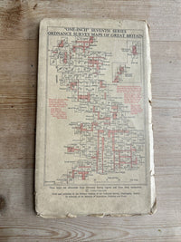 THE SOLENT Ordnance Survey CLOTH Seventh Series Map 1 Inch 1960 Sheet 180 Wight