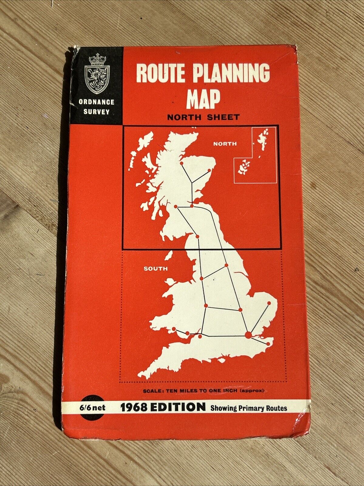 1968 Ordnance Survey Map ROUTE  PLANNING MAP NORTH Ten Miles To Inch Scotland