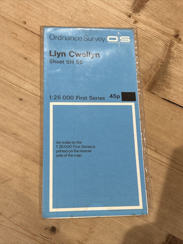 LLYN CWELLYN Ordnance Survey Sheet SH55 Map 1:25000 First Series 1953 Rhyd Ddu