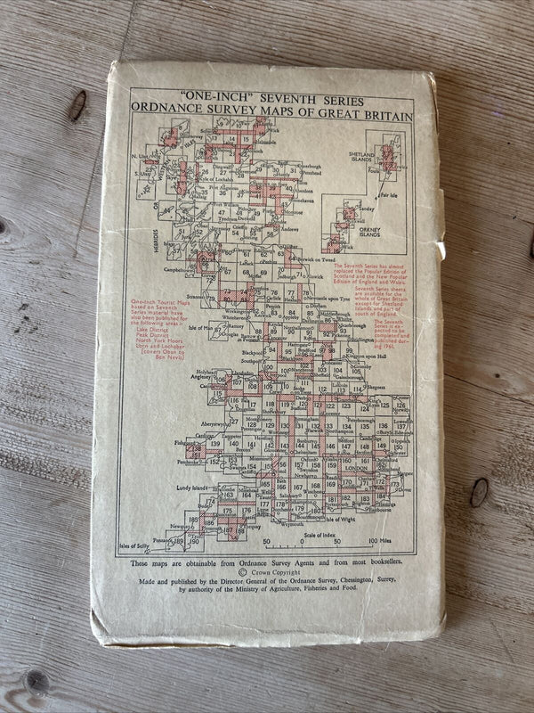 PEMBROKE Ordnance Survey CLOTH  Map Seventh Series 1 Inch 1952 Sheet 151