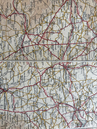 YORK DARLINGTON Bartholomew Quarter Inch Map No 11 Automobile Association Cloth