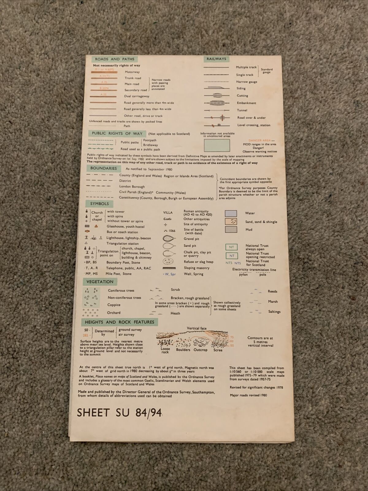 FARNHAM & GODALMING Pathfinder Ordnance Survey Sheet SU84/94 1:25000 1980