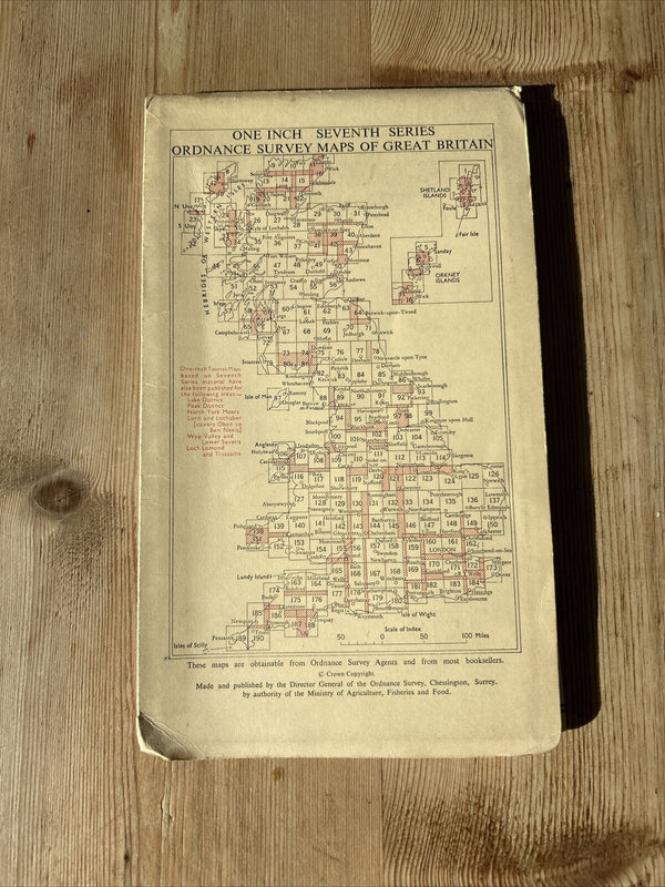 WINCHESTER Ordnance Survey Seventh Series Paper Map 1959 Sheet 168 Andover